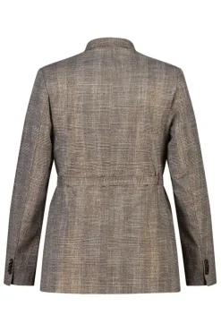 Blazer à carreaux avec ceinture