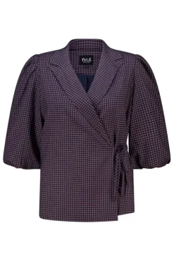 Blazer à carreaux portefeuille