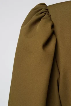 Blazer courte à manches bouffantes