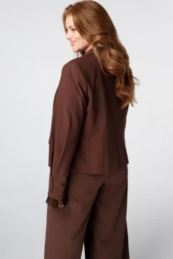 Blazer courte à manches plissées