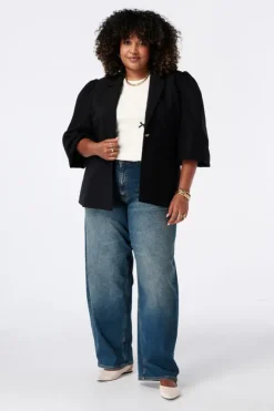 Blazer à manches bouffantes