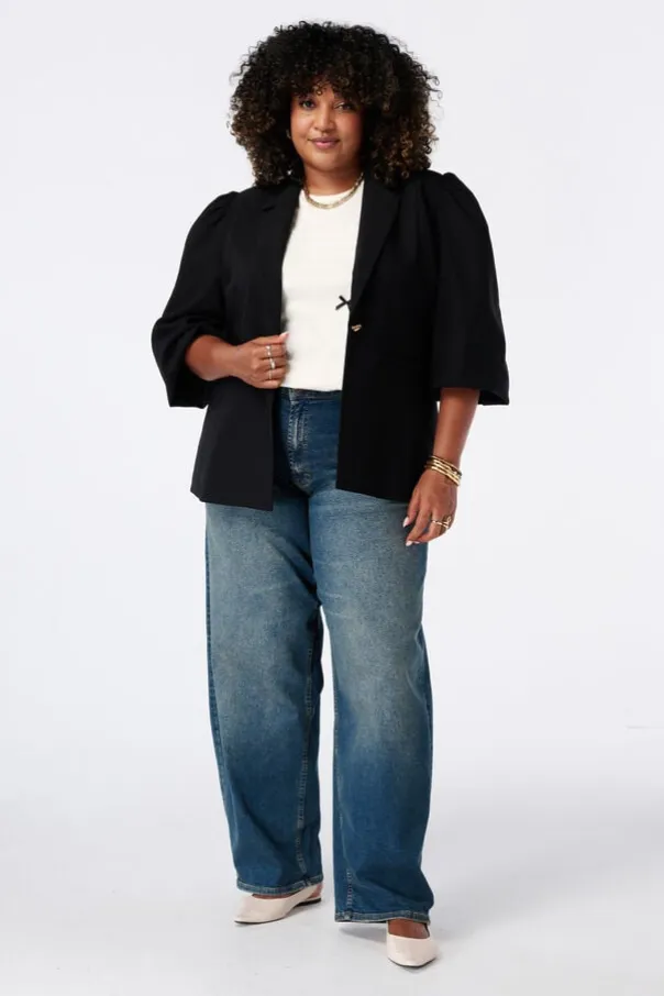 Blazer à manches bouffantes