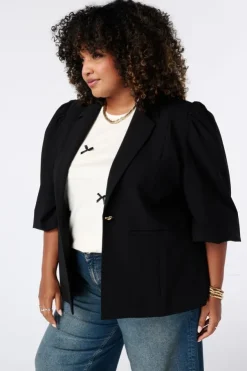 Blazer à manches bouffantes
