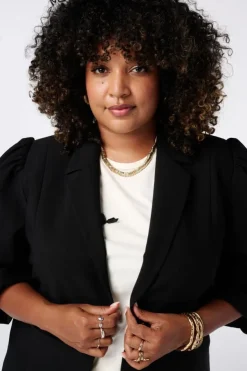 Blazer à manches bouffantes