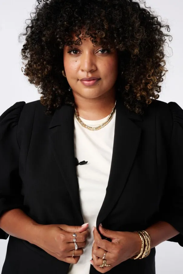 Blazer à manches bouffantes