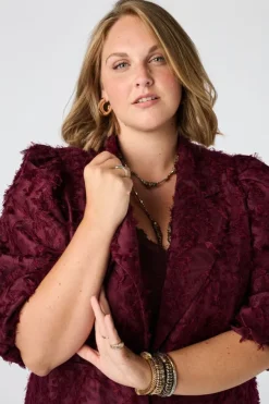 Blazer à manches bouffantes