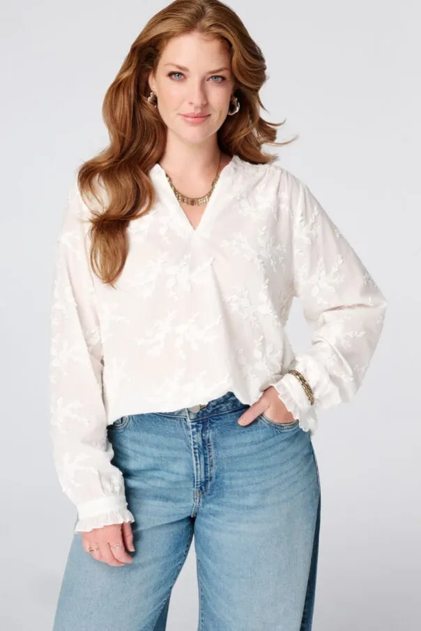 Blouse avec broderies