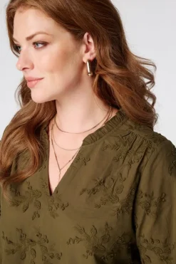 Blouse avec broderies