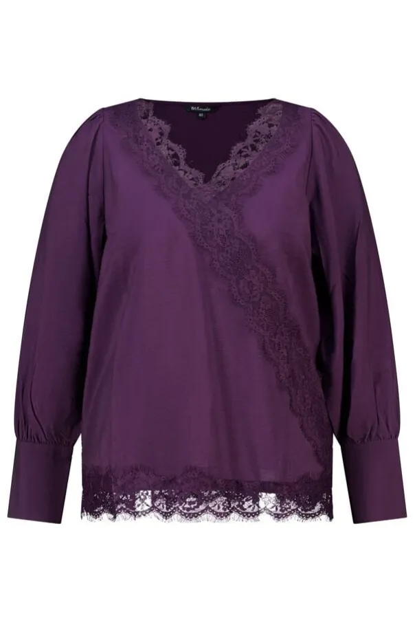 Blouse avec détails en dentelle