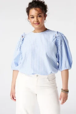 Blouse avec manches bouffantes