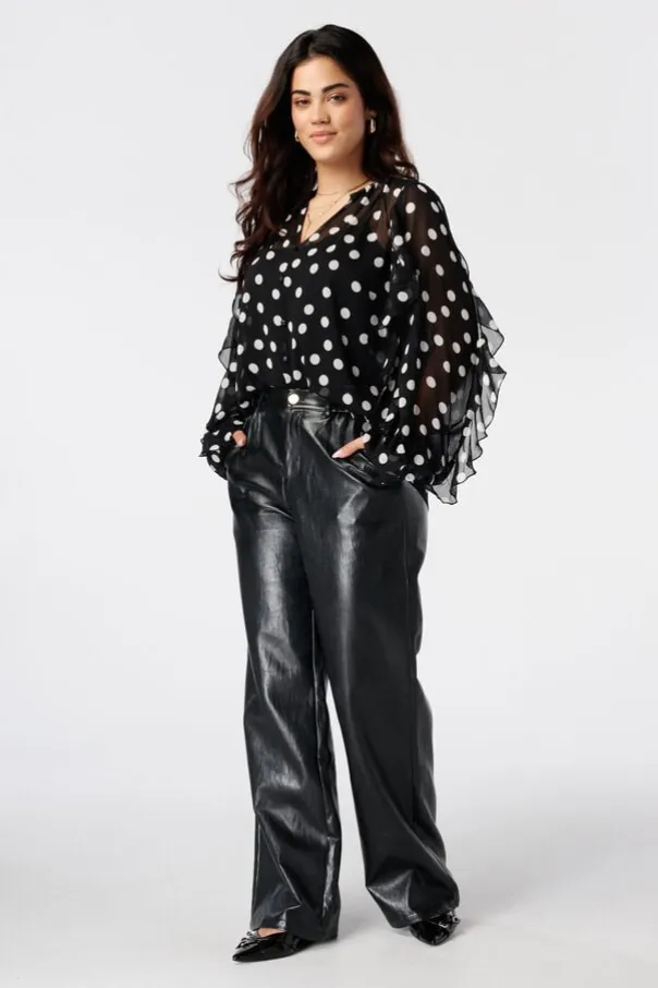 Blouse avec volants