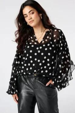 Blouse avec volants