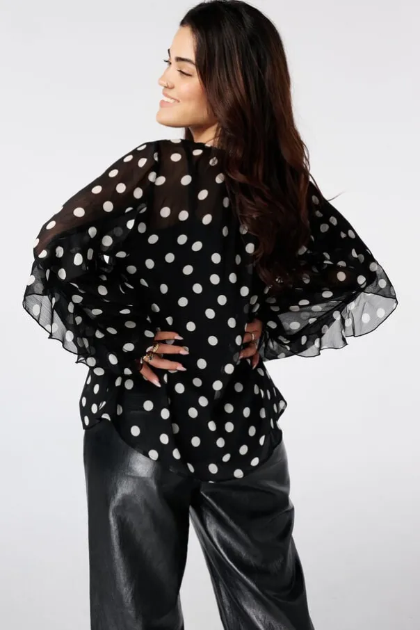 Blouse avec volants
