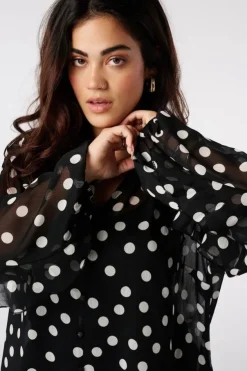 Blouse avec volants
