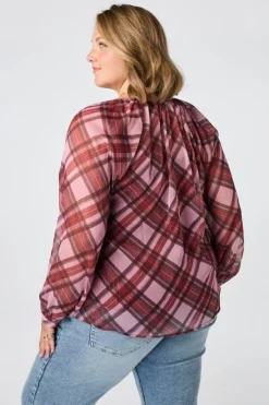 Blouse à carreaux
