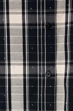 Blouse à carreaux avec strass