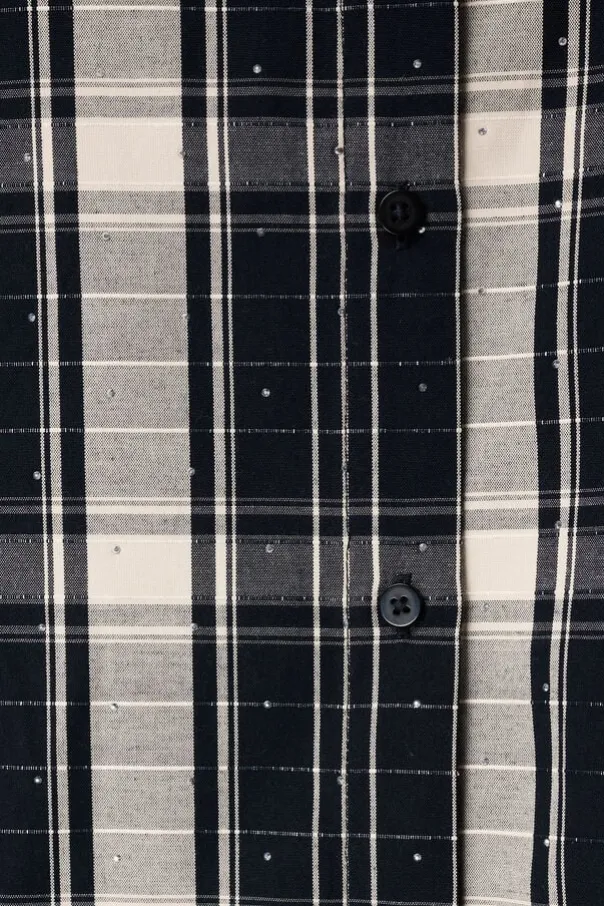 Blouse à carreaux avec strass