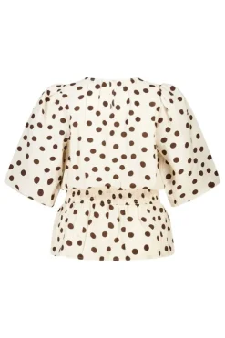 Blouse cintrée à pois