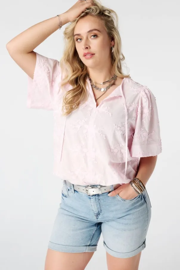 Blouse en coton avec broderie