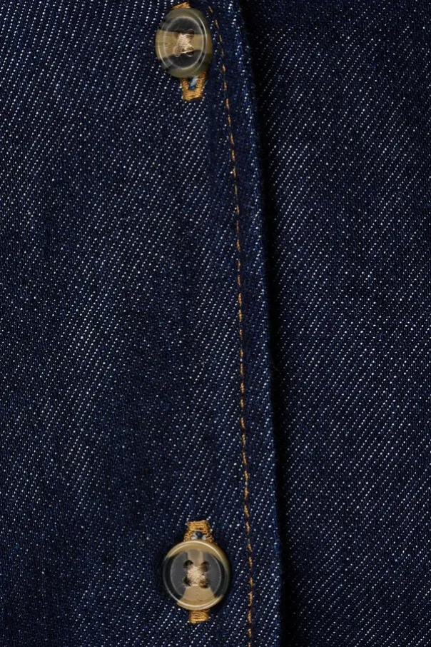 Blouse en denim avec foulard