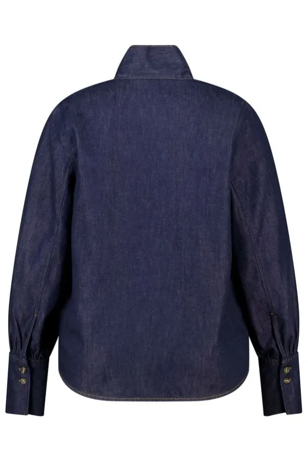 Blouse en denim avec foulard