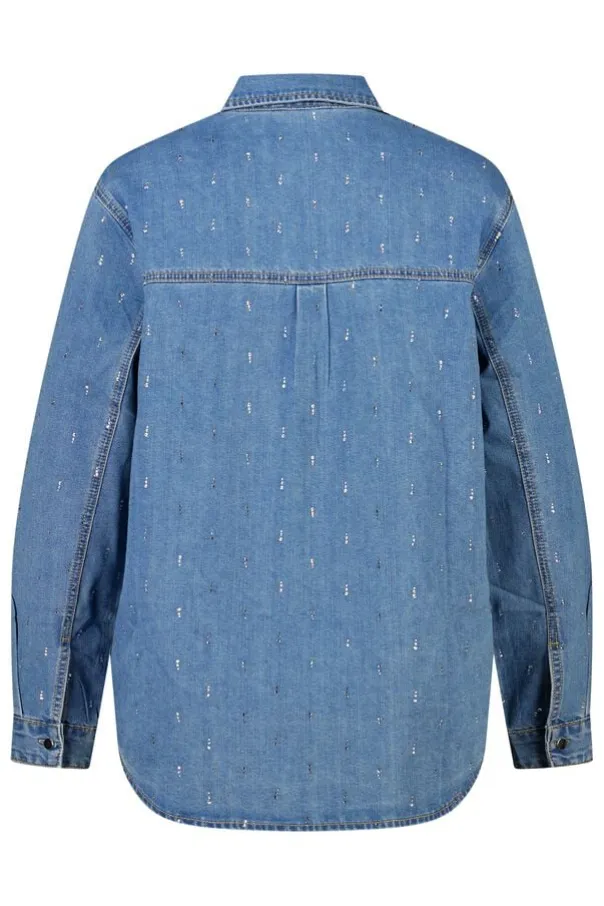 Blouse en denim avec strass