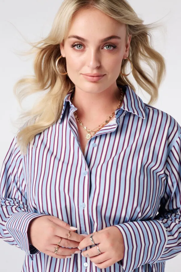 Blouse longue rayée