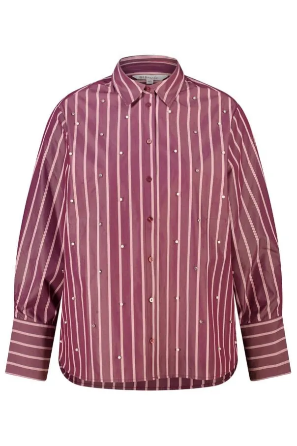 Blouse rayée avec perles