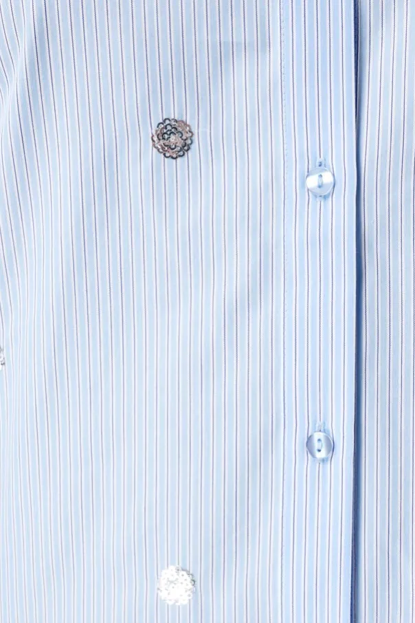 Blouse rayée avec perles