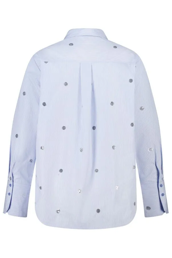 Blouse rayée avec perles
