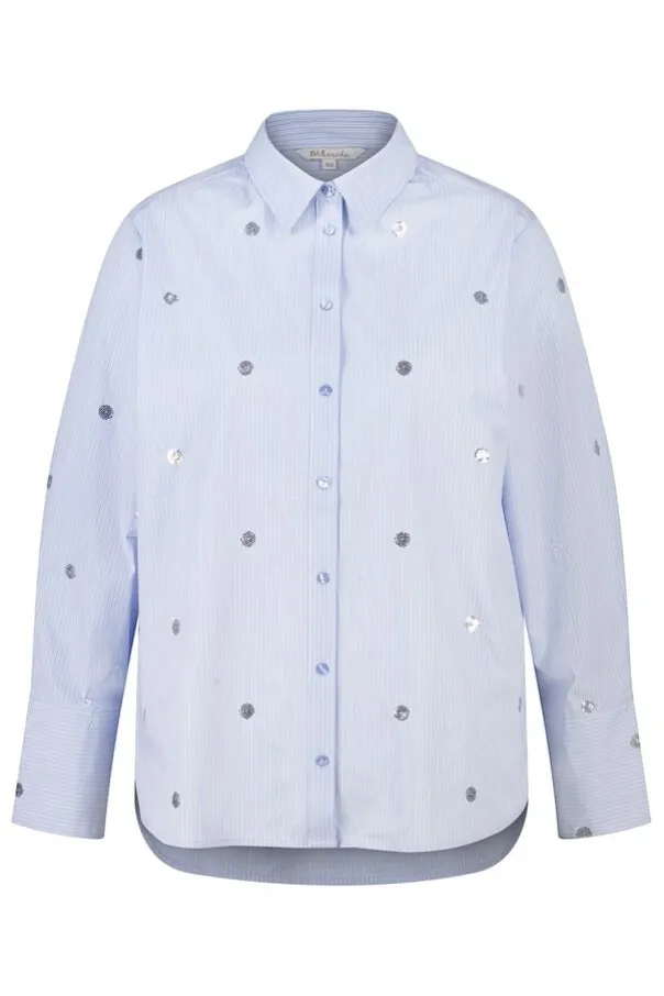 Blouse rayée avec perles