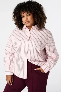 Blouse rayée avec strass