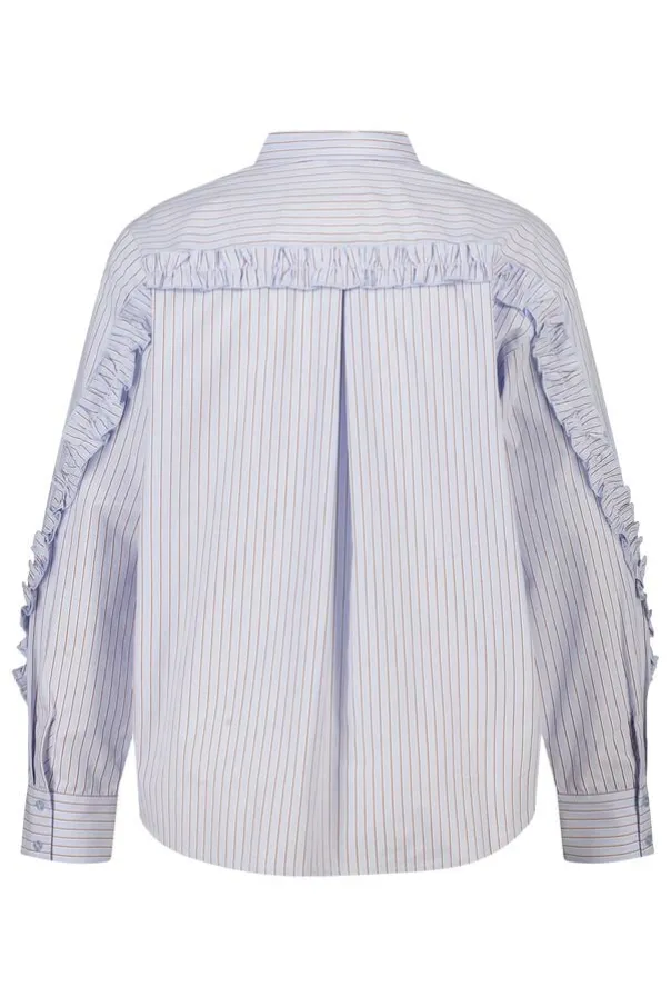 Blouse rayée avec volants