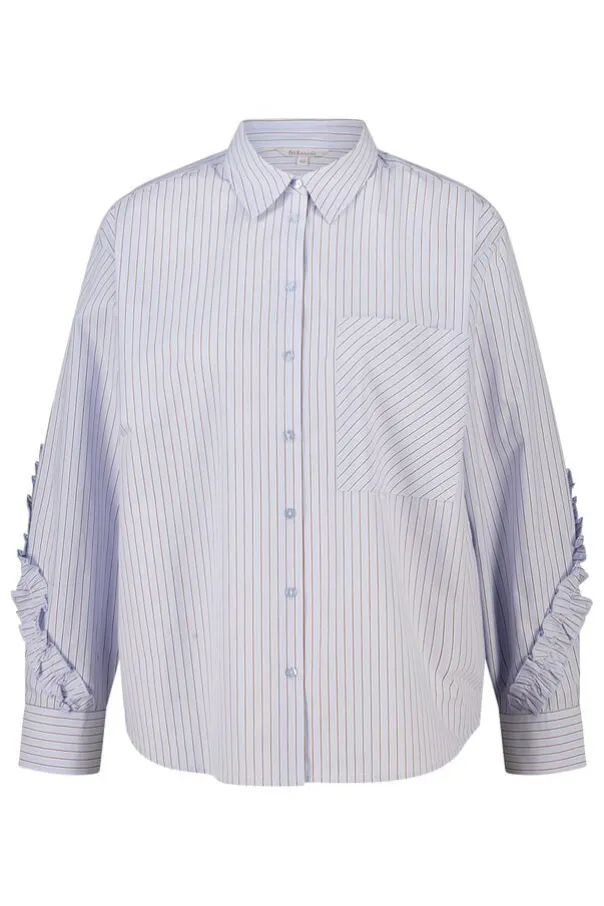 Blouse rayée avec volants