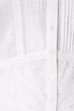 Blouse sans manches avec broderie