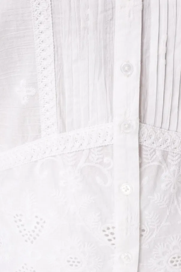 Blouse sans manches avec broderie