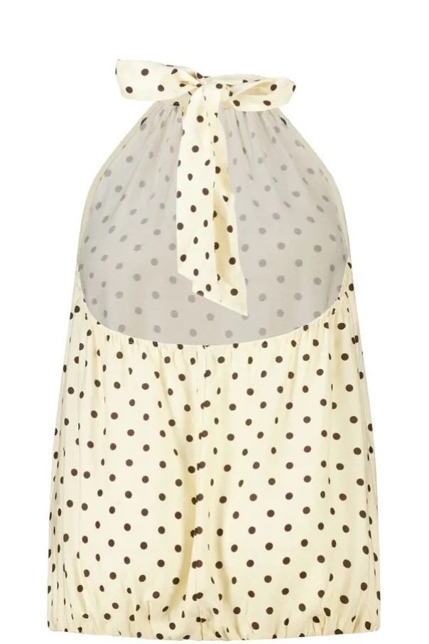 Blouse sans manches à col montant