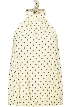Blouse sans manches à col montant