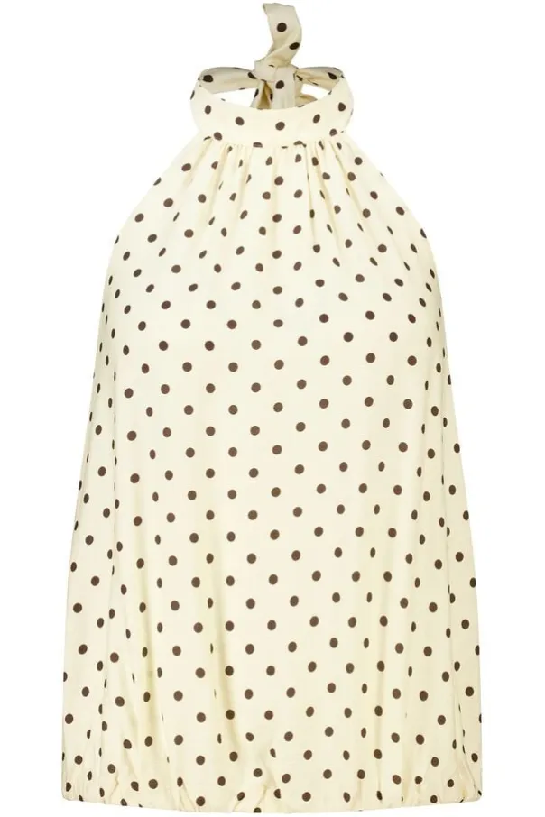 Blouse sans manches à col montant
