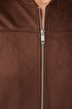 Blouson bomber en suédine