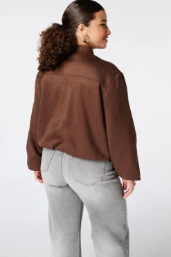Blouson bomber en suédine