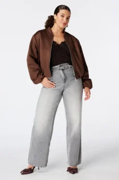 Blouson bomber en suédine
