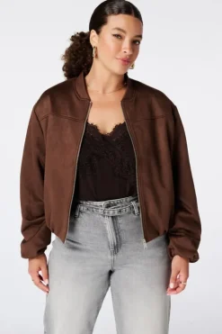 Blouson bomber en suédine