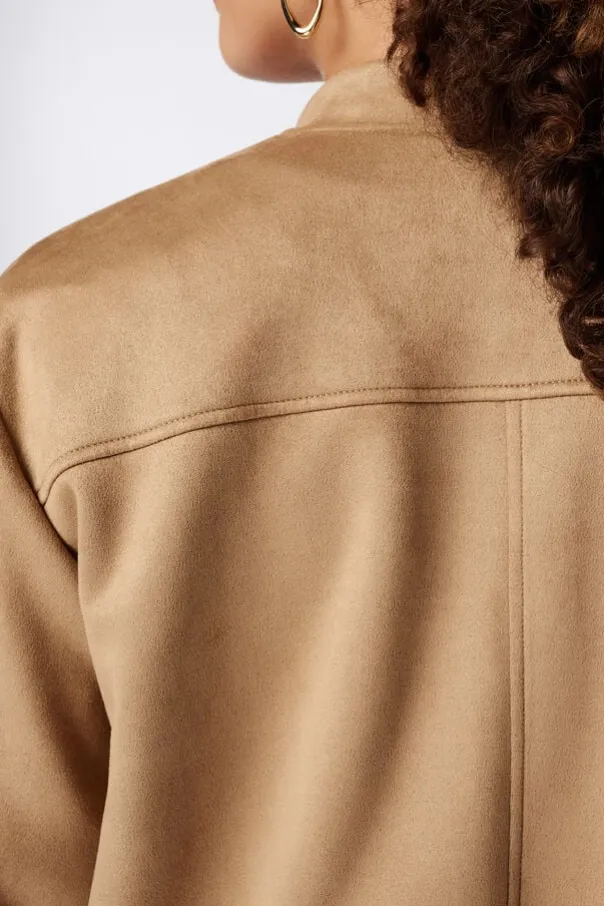 Blouson bomber en suédine