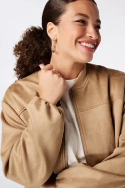 Blouson bomber en suédine