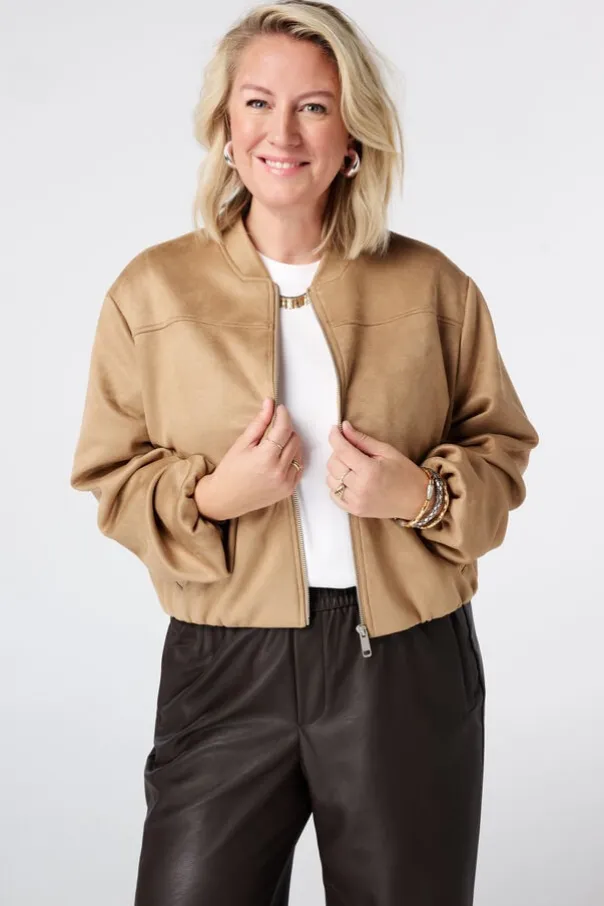 Blouson bomber en suédine