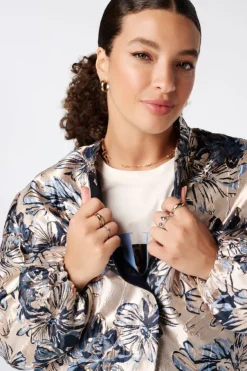 Blouson bomber jacquard