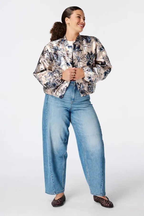 Blouson bomber jacquard