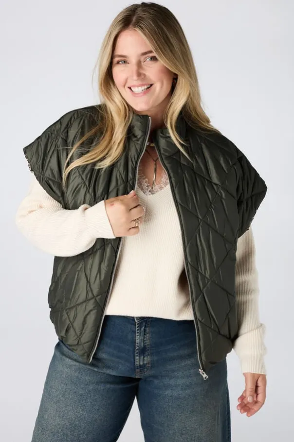 Bodywarmer matelassée réversible