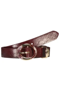 Ceinture en similicuir avec boucle dorée